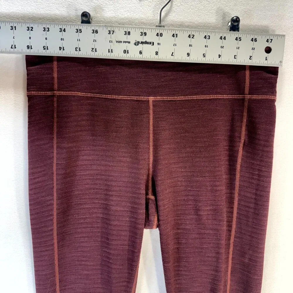 Athleta Maroon‎ Workout Capri Pants Womens Size L